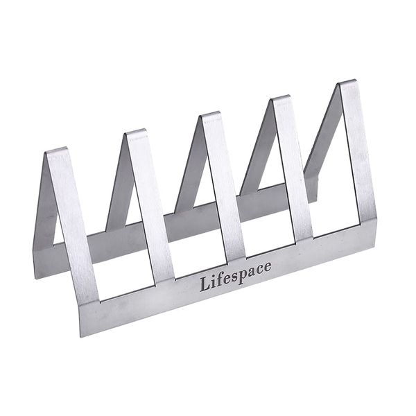 Lifespace Premium Stainless Steel T-Bone / Chop Rack - 4 Slot