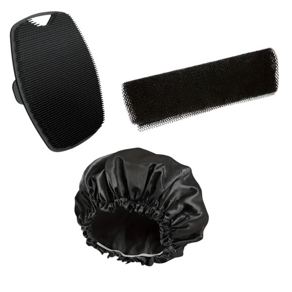 Pro Don 3-in-1 Shower Kit | Body Scrubber + African Net Sponge + Shower Cap