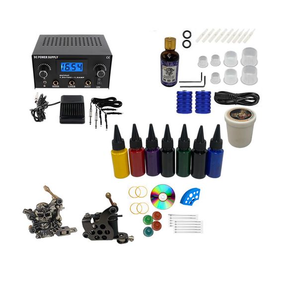 2 Machine Guns With Professional Gun Tattoo Kit