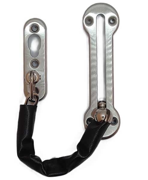 Heavy-Duty Stainless Steel Door Security Chain with Protective Sleeve