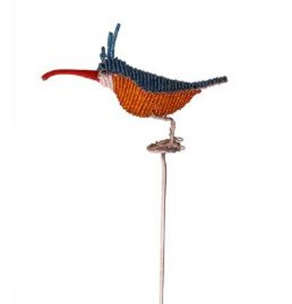 JP Portable Kingfisher - Suncatcher Bird - Hand Crafted With Beads And Wire