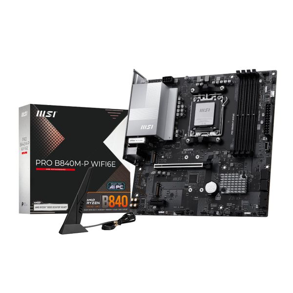 MSI PRO B840M-P Wi-Fi 6E AMD AM5 mATX Motherboard