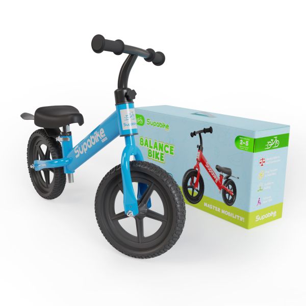 SUPABIKE 12" Kids Balance Bike - 18 Months To 4 Years - Blue