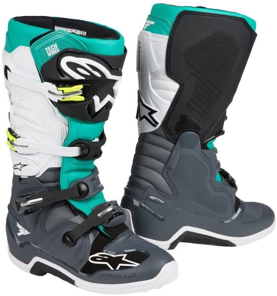 Alpinestars - Tech 7 Enduro/MX Boots - Dark Grey/Teal/White