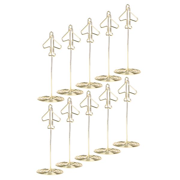 Metal Aeroplane Business Card Holder with Base