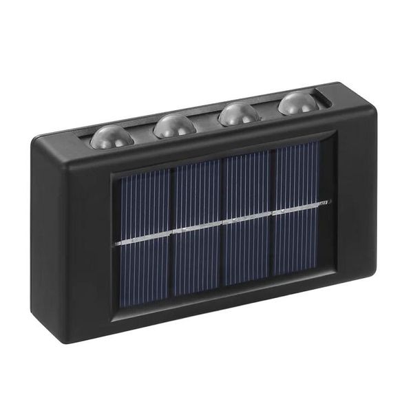 Portable Solar Powered Up &amp; Down LED Outdoor Wall Lights 10LED White