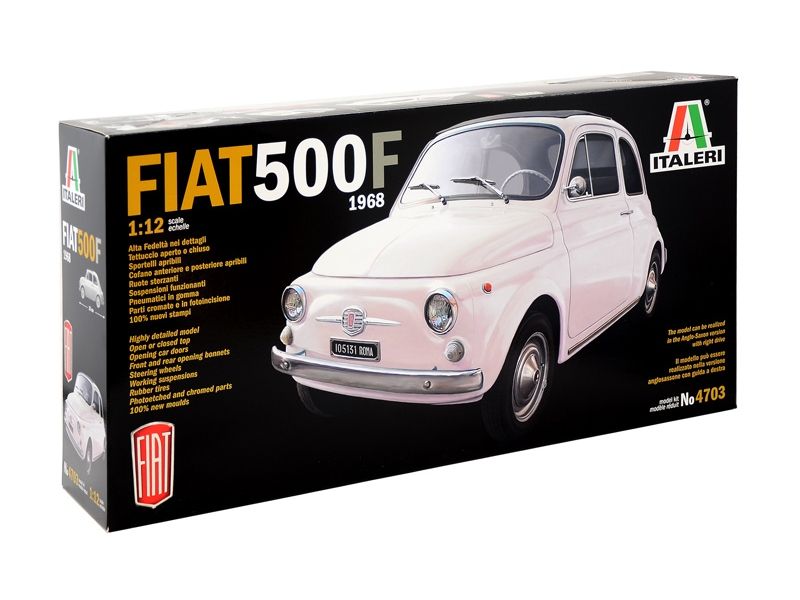 Italeri 1/12 1968 Fiat 500F Car Plastic Model Kit