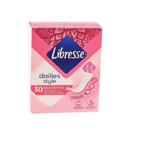 Libresse - 30 Multi Style Individually Wrapped Pantyliners - Scented x 3