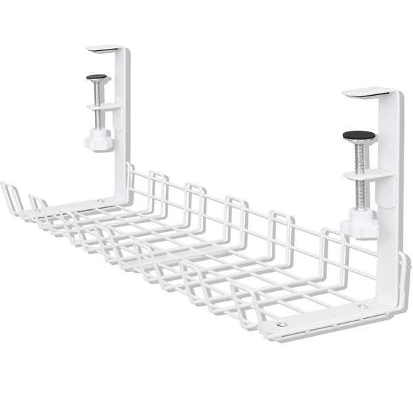 Drill Free Under Desk Cable Management Set Cable Organizer 39cm