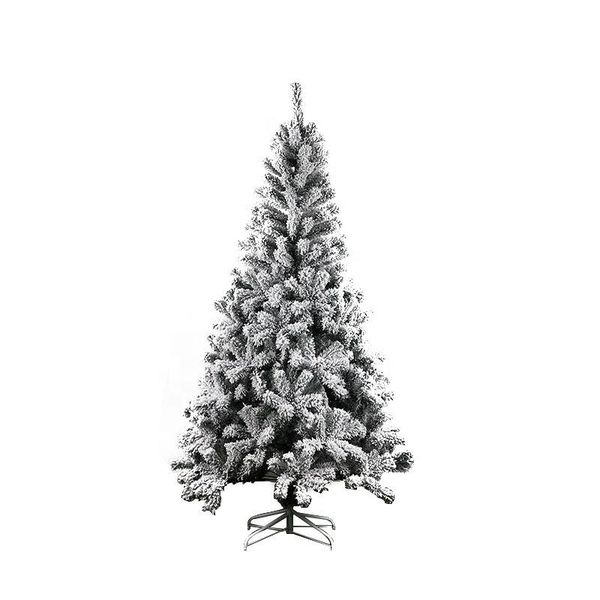 210cm Snowy Artificial Christmas Tree Hinged Pine Xmas Tree