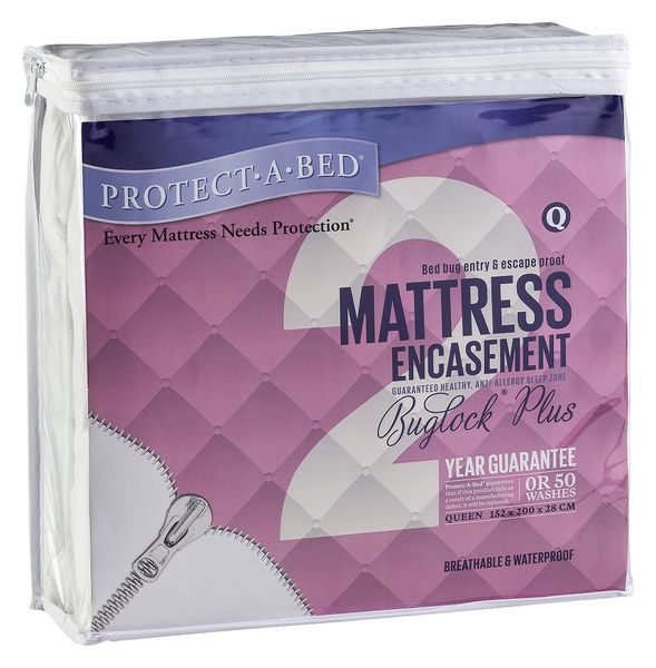 Protect-A-Bed - 35cm BuglockPlus Mattress Encasement - White