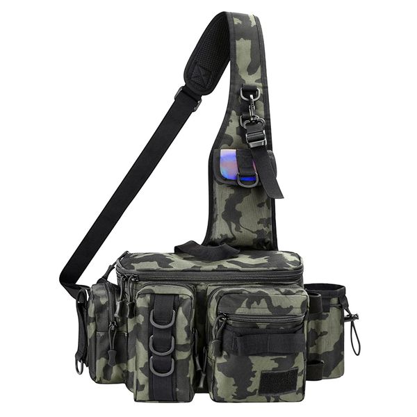 Camping Fishing Durable Portable Fly Fishing Sling Tackle Bag (38cm)