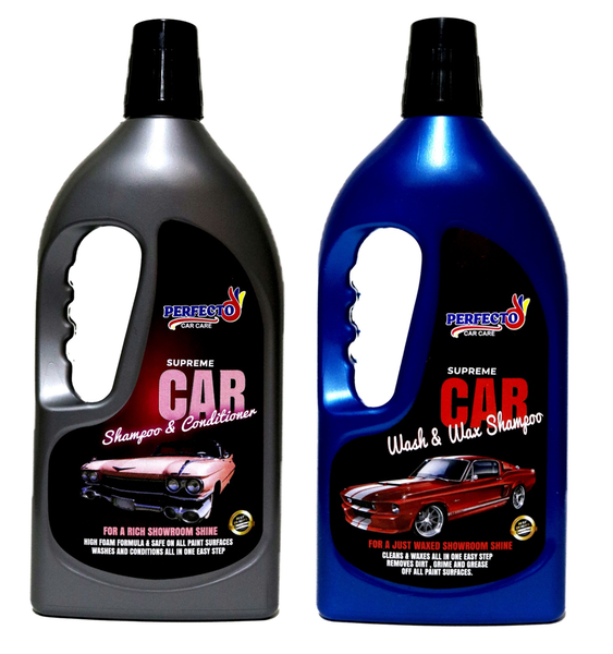 Perfecto Car Shampoo n Conditioner &amp; Car Wash n Wax - Combo