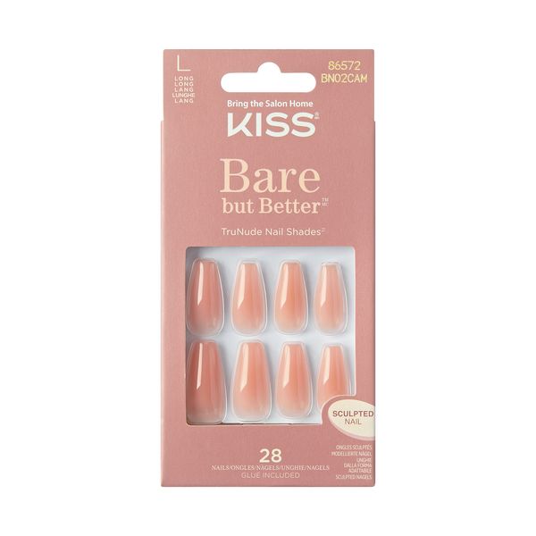 KISS Fake Nude Color Artificial Stick on Nails, 31 Nails in a pack
