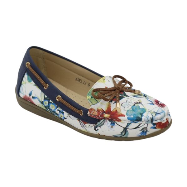 LaMara Paris Amelia floral printed soft moc white