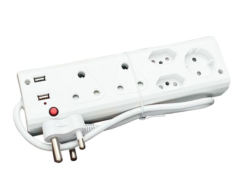 Everlotus Multiplug, 5 Way, USB x 2 R-35 USB
