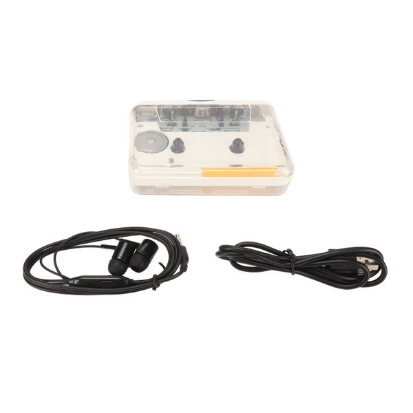 Cassette to MP3 Converter HiFi Stereo Sound USB Portable Tape Player White