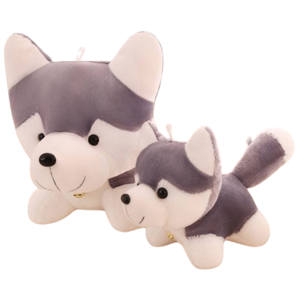 Whimsical Husky Duo - Mom &amp; Puppy Soft Toy Plushie