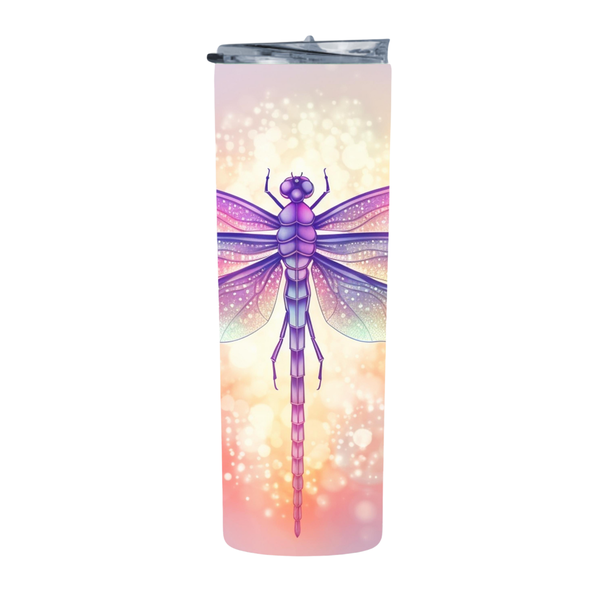 Sparkly Glowing Dragonfly 58 20 Oz Straight Skinny Tumbler 203