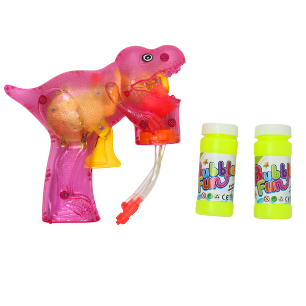 Dinosaur Bubbles Shooter Gun with Two Bottle for Kids