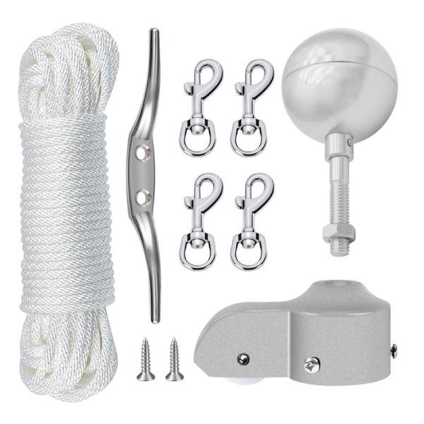 Tool DIY Professional Flag Pole Repair Parts Kit - Set of 10