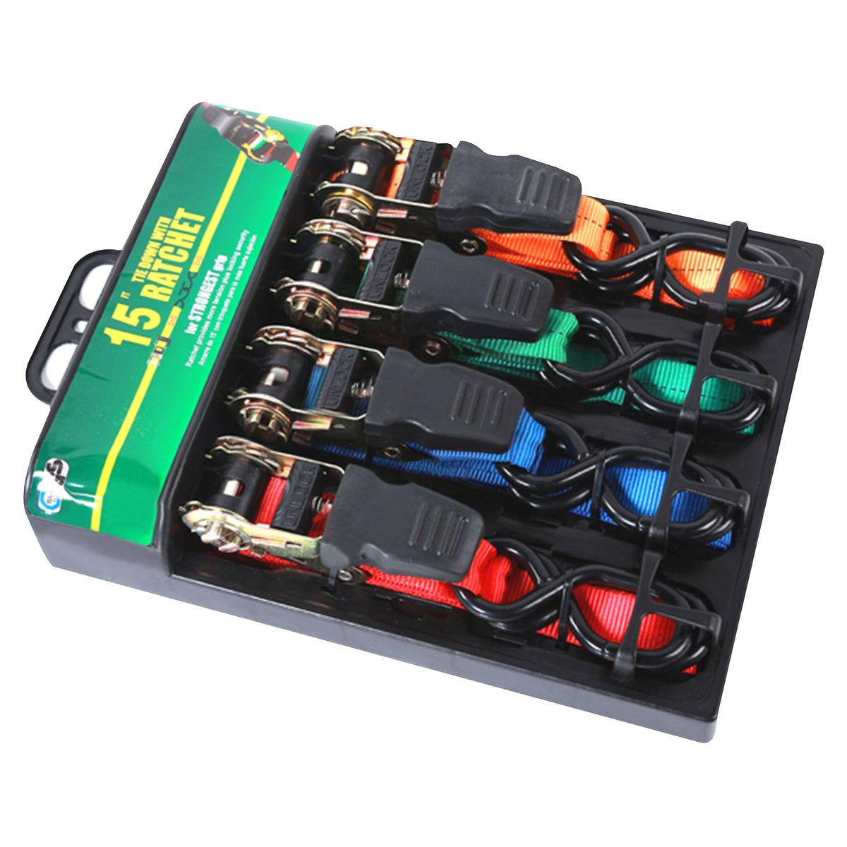 4 Pack 5mx25mm Ratchet Tie Down Strap