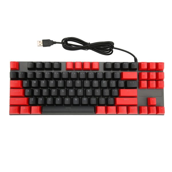 Mechanical Keyboard Laptop 87 Key RGB Blue Switch