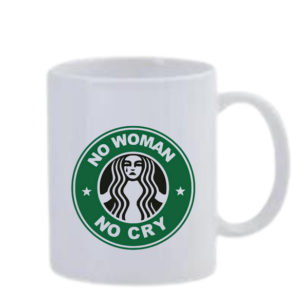 White Ceramic Mug 350ml - No Woman, No Cry 21