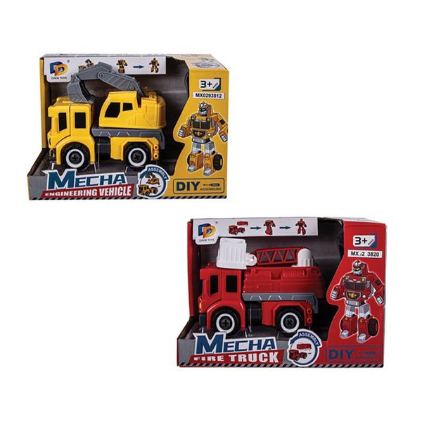 Bulk Pack x 2 Vehicle Truck Transformer 15cm