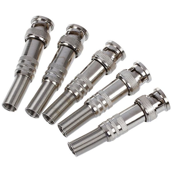 Twist Spring BNC Connector Jack for Coaxial CCTV Camera - 5 Pack