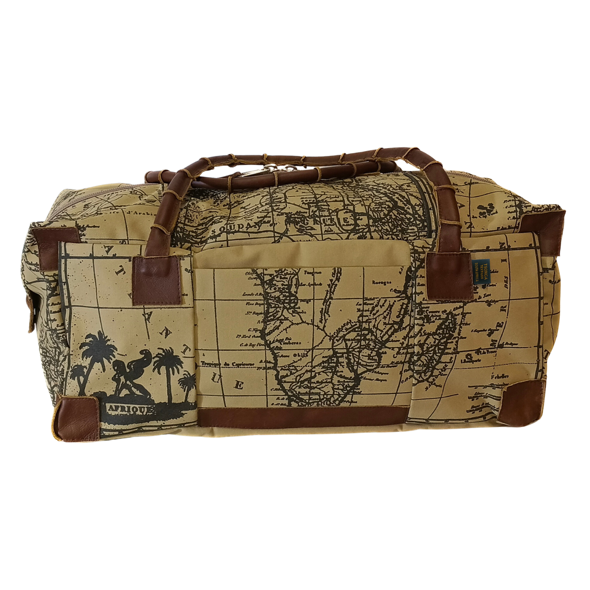 Africa Map Weekender Polycanvas Luggage Bag - Stone