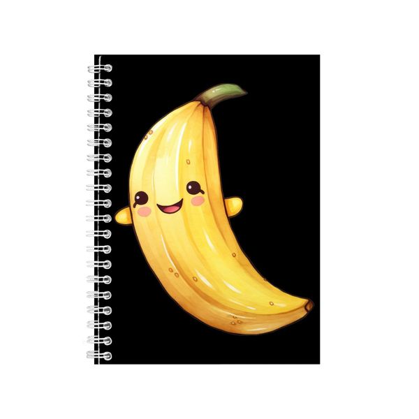 Banana A5 Notebook Spiral Lined Notepad Cute Food Idea 400