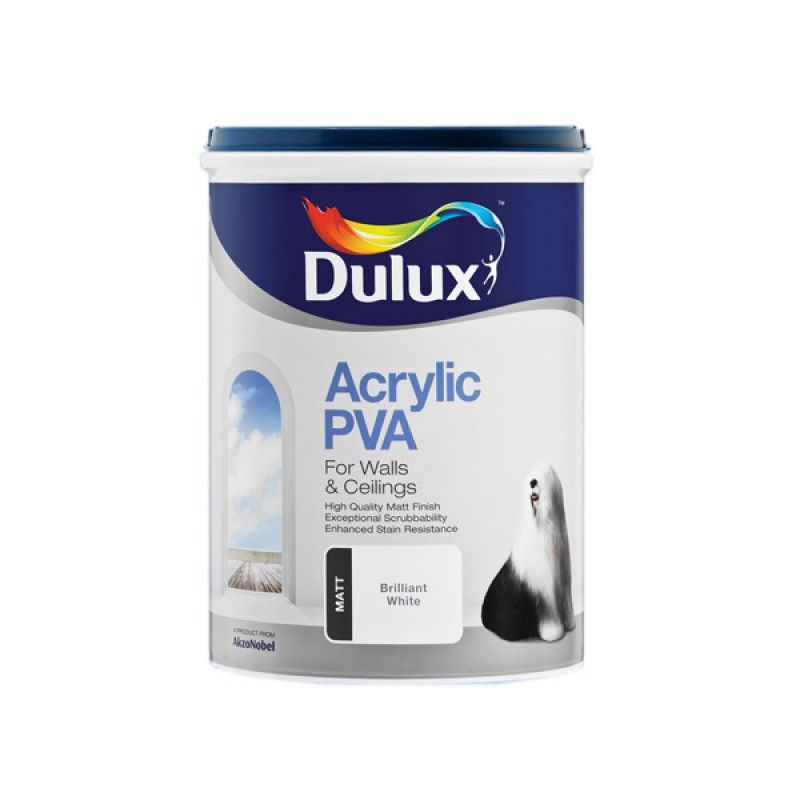 Bulk Pack x 2 Dulux PVA Acrylic Paint 1Litre Base 7 Buy Online in