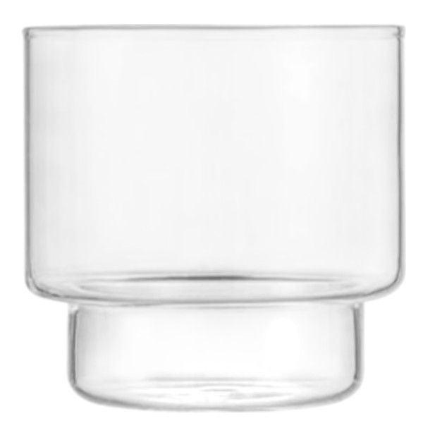 Modern Footed Glass Cup - Transparent (400ml)