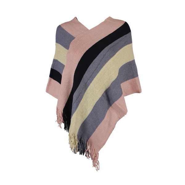 Blackcherry Stripped Poncho