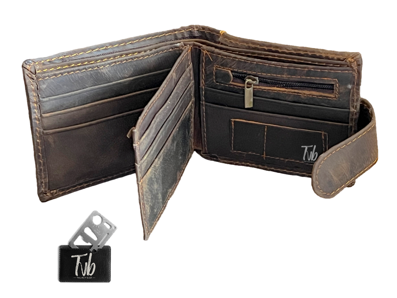 Brew Up Your Style Game With Our Tvb D-Coffee Bonded Leather Wallet 861-31