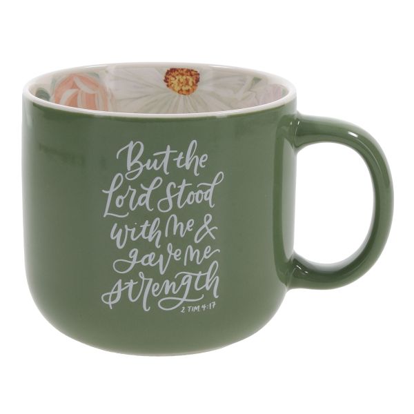 Mug - But the Lord Stood with Me &amp; Gave Me Strength, Green