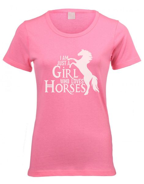 PepperSt Black Fitted Scoop Neck T-Shirt – Horses