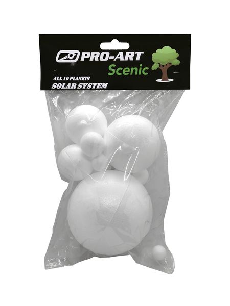 Pro-Art Polystyrene Balls - Solar System Mix - 10 Piece