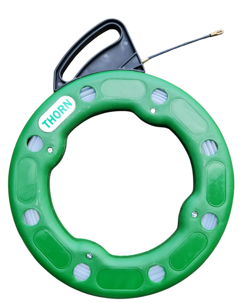 Green Fish Tape 30m - Nylon Cable Pulling Tool for Electrical Installations