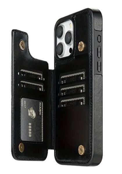2-in-1 Faux Leather Phone Case Compatible with iPhone 16 Pro Max