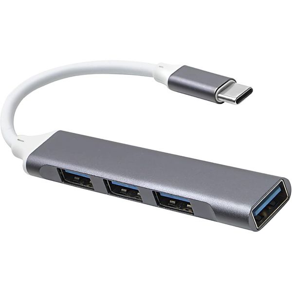 USB 3.0 4-Port Type-C Hub, Universal Compatible 5Gbps, Black