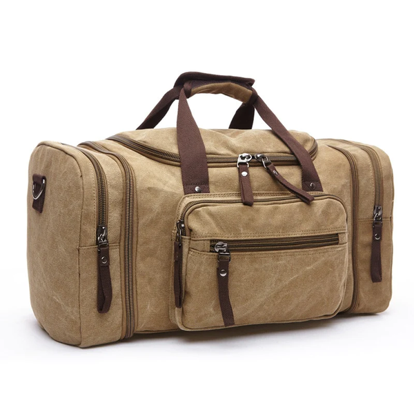 Canvas Luggage Travel Duffel Bag With Large Capacity