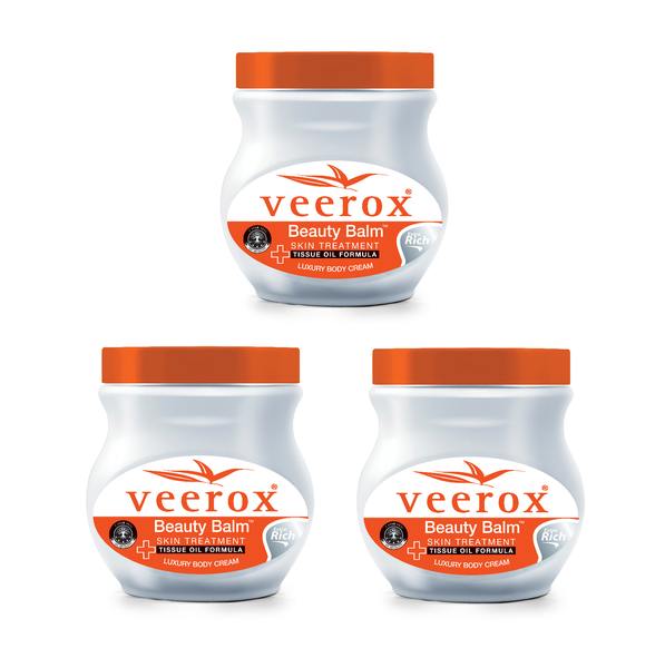 Veerox Beauty Balm Skin Treatment with Tissue Oil - 500ml x 3 Pack