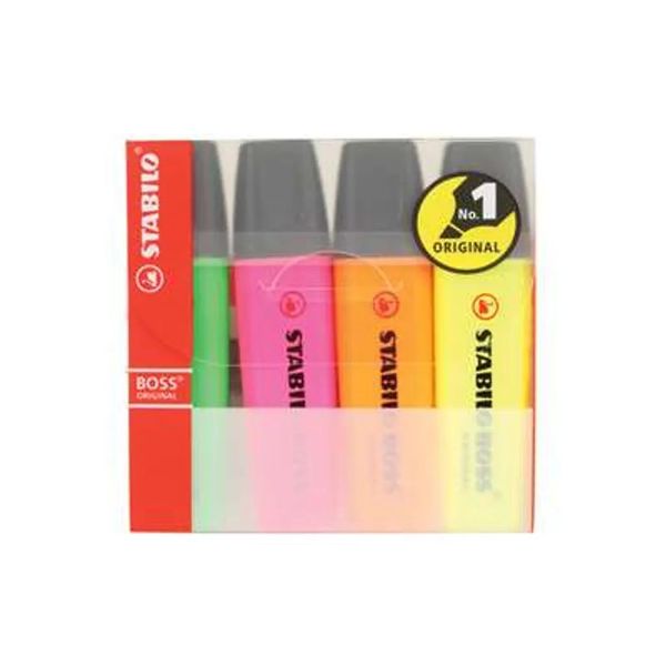 Stabilo Boss jumbo highlighters Set of 4 x 4
