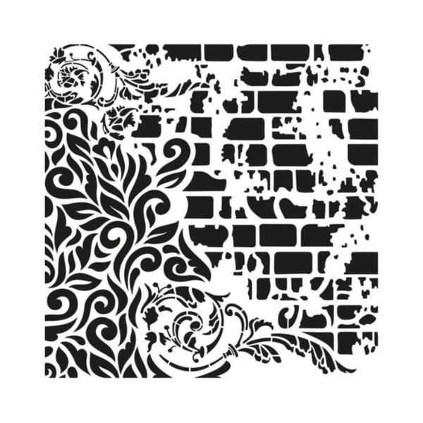 Cadence Stencil Brickwall Floral
