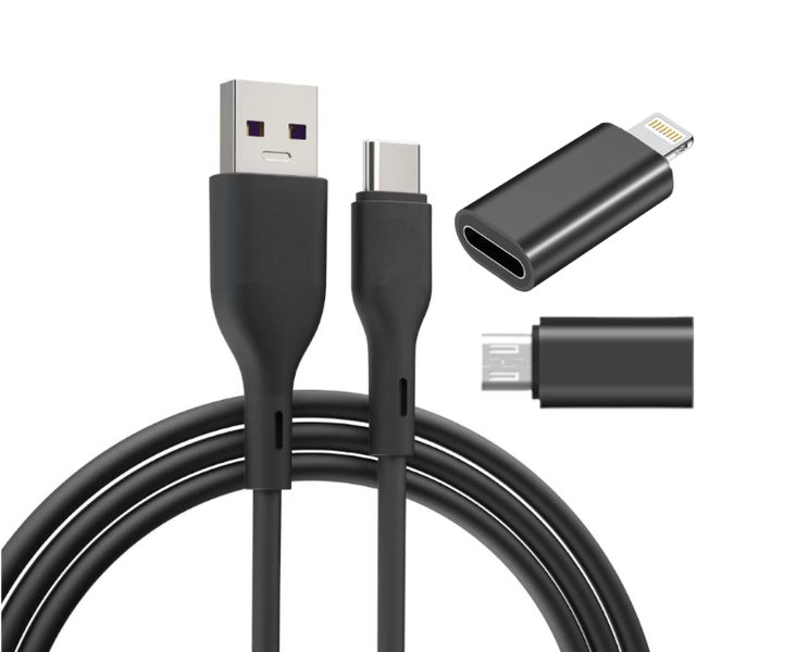 Charging Cable USB with extra Clip for Smart Phones IOS, Android ,Micro