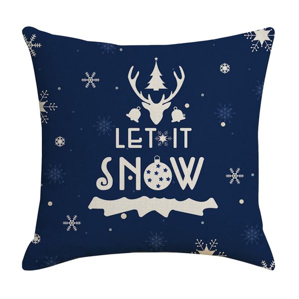 45X45cm Elk Christmas Pillowcase Decoration Cover Pillow Case Sofa Cushions