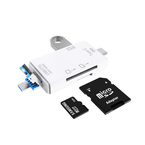 6-in-1 OTG Card Reader USB 3.0 High-Speed Adapter for Mobile Phone