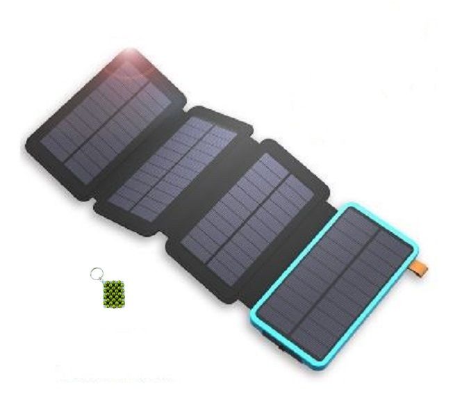 13800Mah 4 Panels Solar Power Bank With Dual USB Port And LED Light